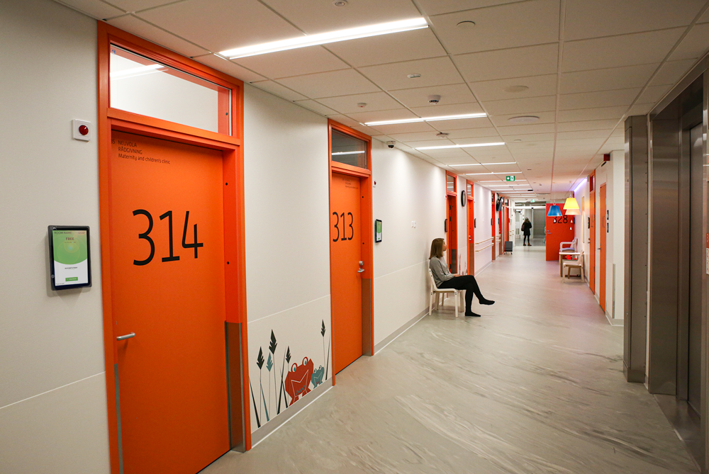 Corridor in a healthcare facility